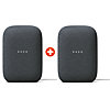 Google Nest Audio - multiroom-fähiger WLAN-Smart Speaker Carbon 2er Set