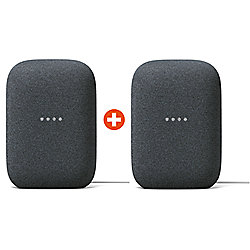 Google Nest Audio Karbon - multiroom-f&auml;higer WLAN-Smart Speaker 2er Set