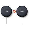 Google Nest Mini - Smarter Lautsprecher mit Sprachsteuerung Carbon 2er Set