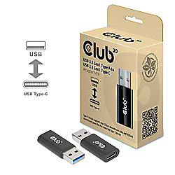 Club 3D USB 3.2 Typ-A auf USB 3.2 Gen1 Typ-C Adapter St./B. schwarz