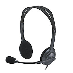 Logitech H111 Kabelgebundenes Beidseitiges Headset Stereo 3,5mm Klinke Grau