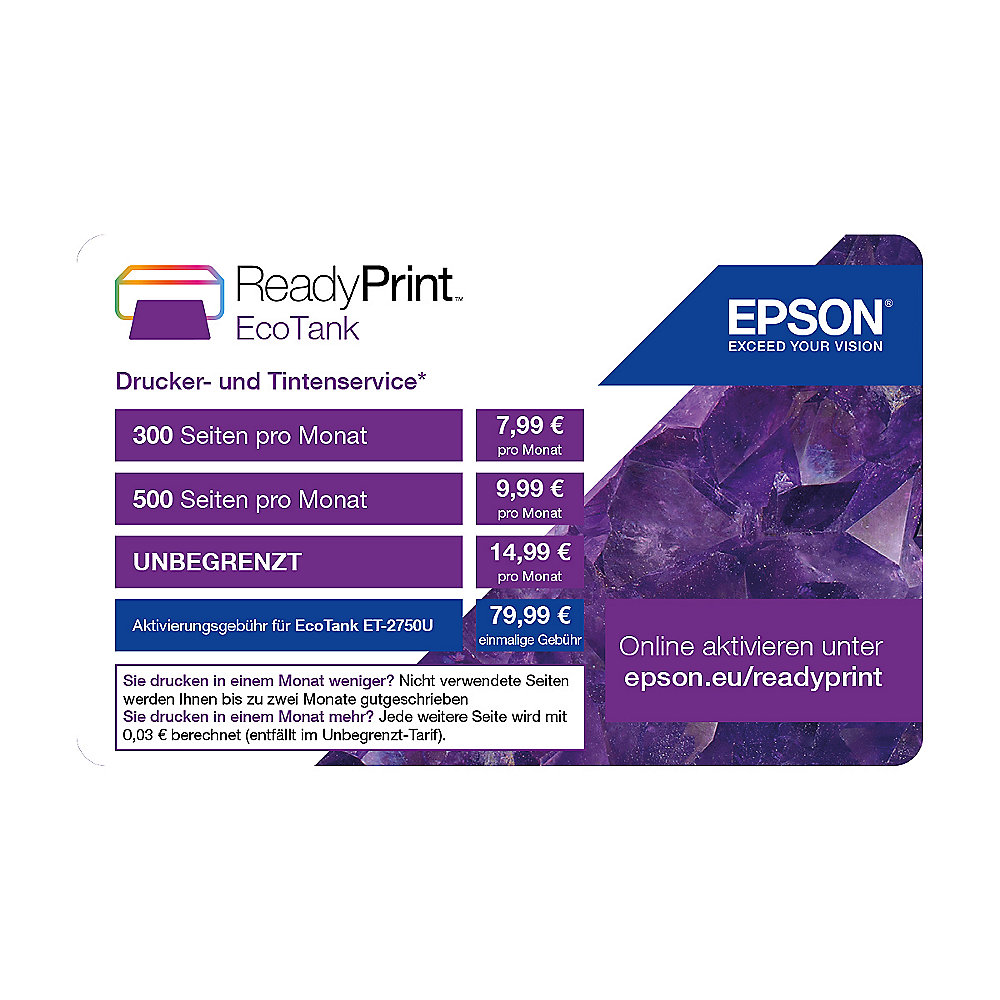 Epson Epson ReadyPrint EcoTank ET-2750U mit Aktivierungscode DE