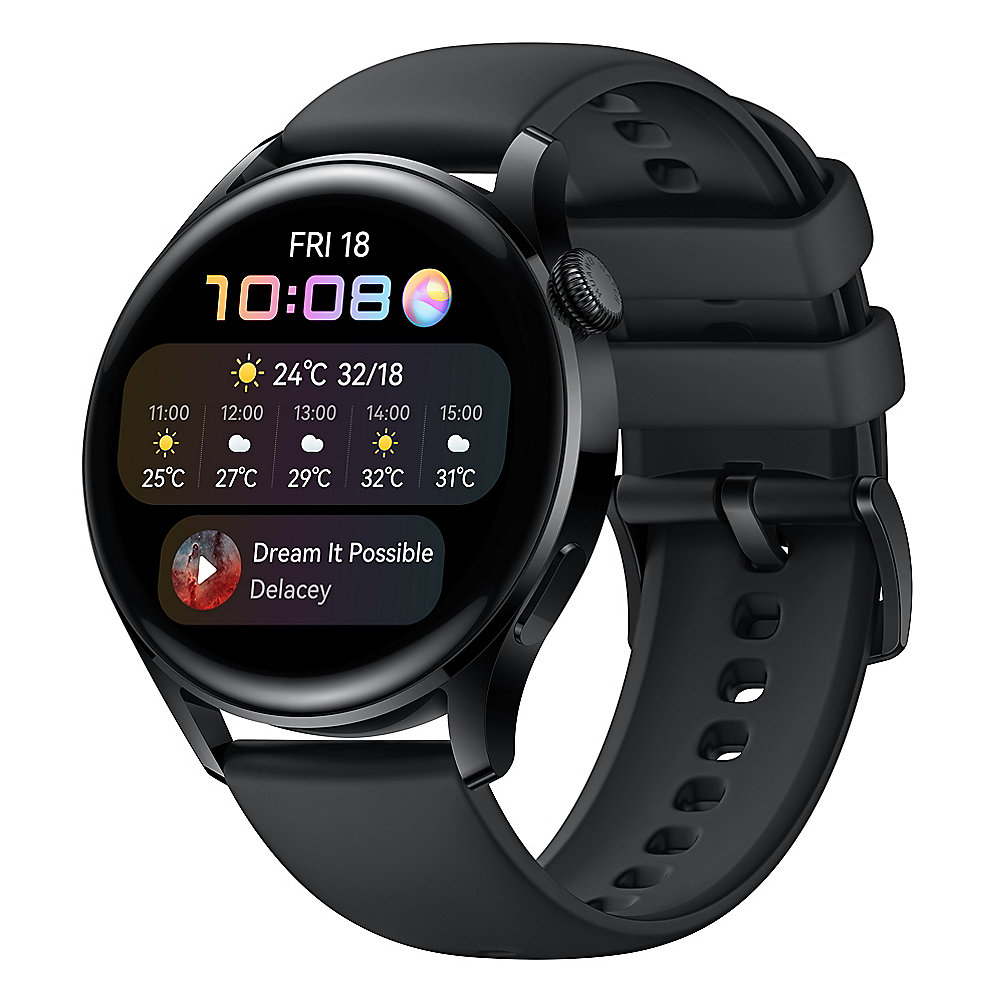 Huawei Watch 3 Active Smartwatch 3,6cm-OLED-Display, eSIM, WLAN, GPS schwarz
