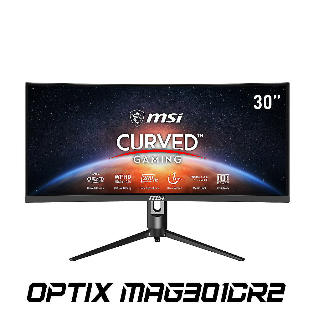 MSI Optix MAG301CR2DE 73,66cm (29,5") UWFHD Gaming HDMI/DP/USB-C FreeSync 200Hz