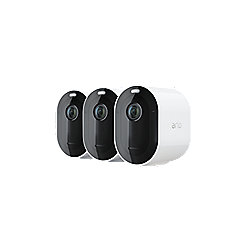 Arlo Pro4 WLAN &Uuml;berwachungskamera 2K, 3er Set, funktioniert ohne SmartHub wei&szlig;