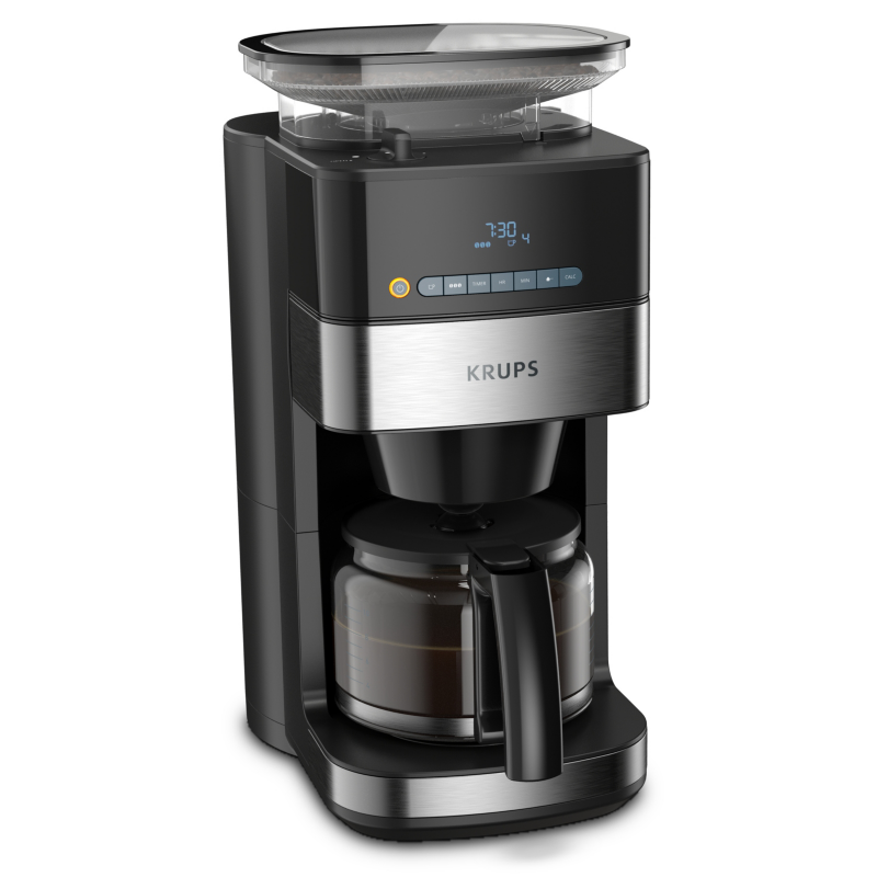 Krups  KM 8328 Grind Aroma Kaffee-Maschine mit Mahlwerk Schwarz 10-15 Tassen | 03045380018037