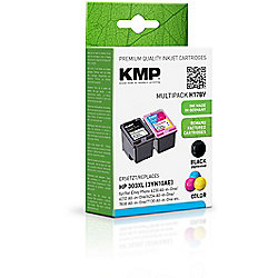 KMP Tintenpatronen Multipack Schwarz + Farbig ersetzt HP 303XL (3YN10AE)