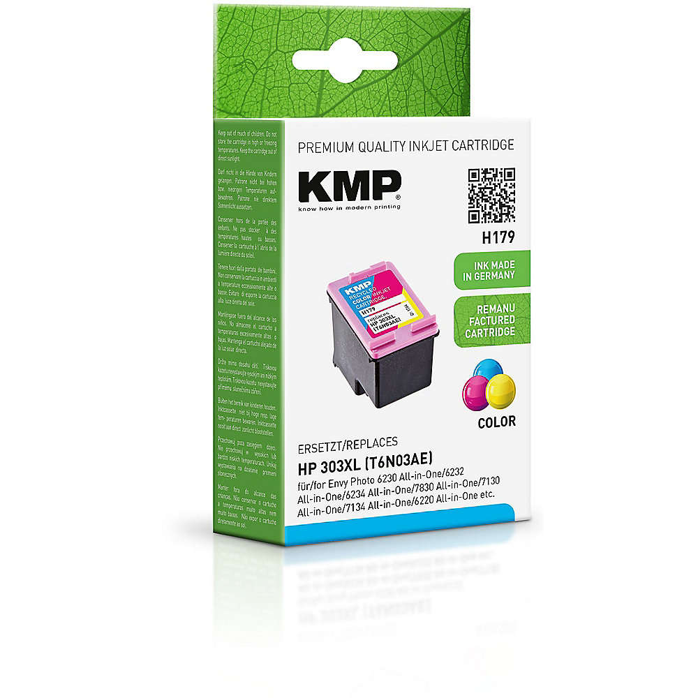 KMP Tintenpatrone Farbig ersetzt HP 303XL (T6N03AE)