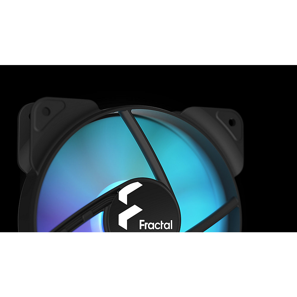 FRACTAL Design Aspect 12 RGB PMW Gehäuse Lüfter schwarz 120x120x25mm 3er Pack