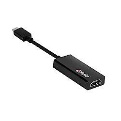 Club 3D USB 3.1 Adapter Typ-C zu HDMI 2.0 UHD aktiv St./Bu. schwarz