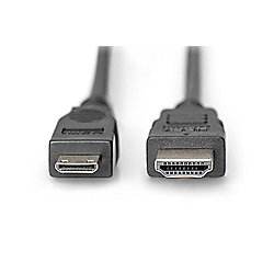 DIGITUS HDMI Anschlusskabel, Typ C - A St/St, 2,0m, gold/schwarz