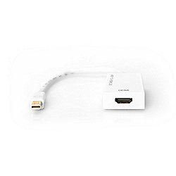 DIGITUS DisplayPort Adapter/Konverter,mini DP-HDMI Typ A St/Bu, 0,2m, gold/wei&szlig;