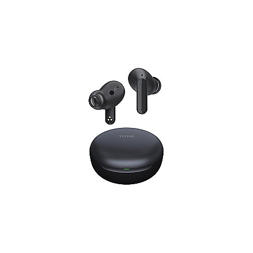 LG TONE-DFP5 True-Wireless-Kopfhörer IPX4 schwarz ANC aptX Ladegehäuse