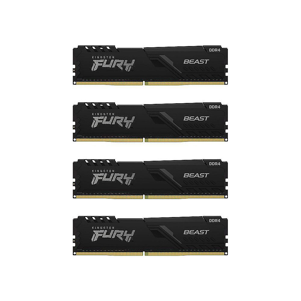 16GB (4x16GB) KINGSTON FURY Beast DDR4-2666 CL16 RAM Gaming Arbeitsspeicher