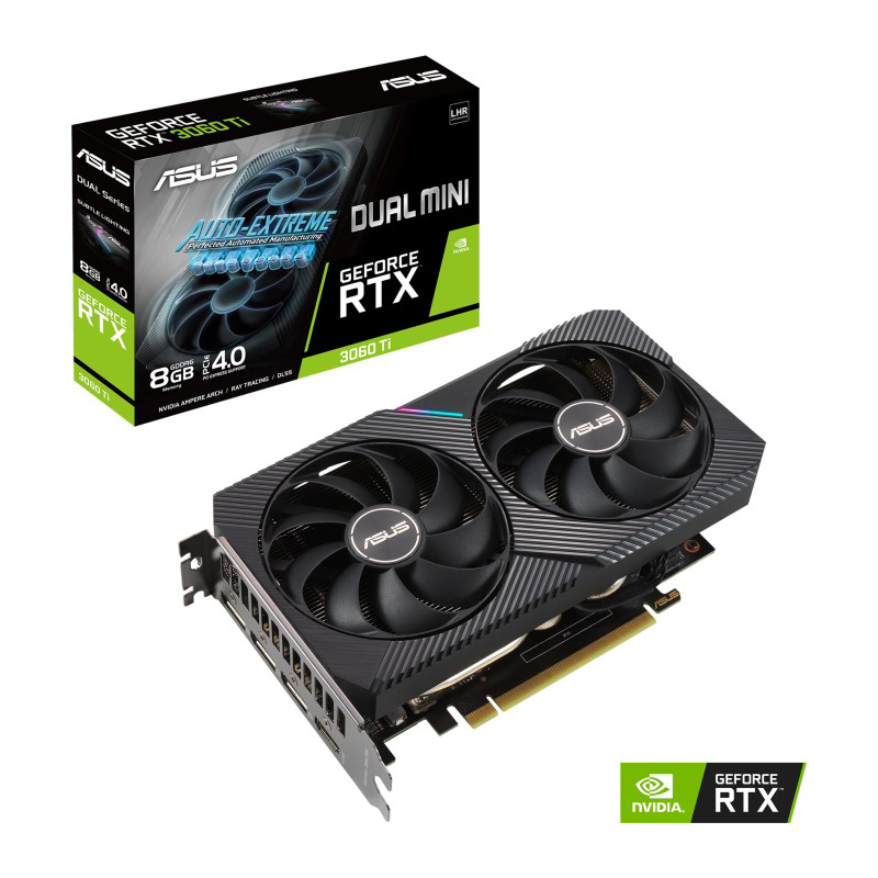 Asus  GeForce RTX 3060Ti Dual Mini V2 8GB GDDR6, Gaming Grafikkarte HDMI, 3xDP | 04711081322917
