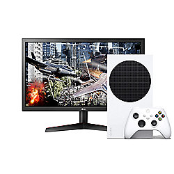 Microsoft Xbox Series S 512GB + LG UltraGear 24GL600F-B 60cm (23,6&quot;) FHD Monitor