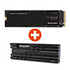 WD_BLACK SN850 NVMe M.2 Gaming SSD 1 TB inkl. be quiet MC1 Kühlkörper