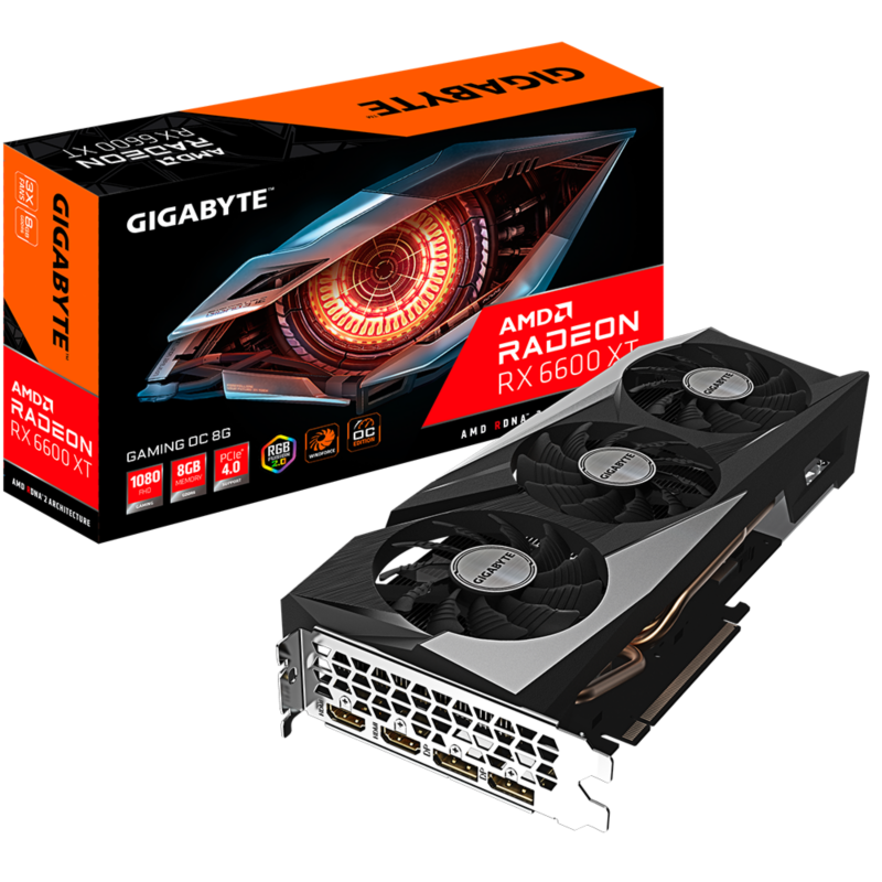 Gigabyte  AMD Radeon RX 6600 XT Gaming OC 8GB GDDR6 Grafikkarte 2xHDMI/2xDP | 04719331309732