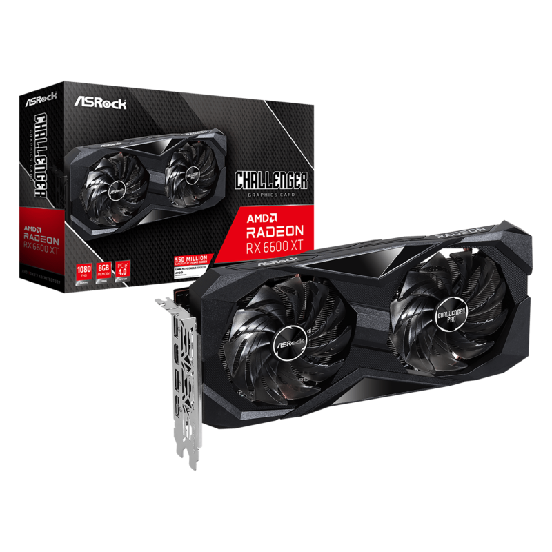 ASRock  Radeon RX 6600 XT Challenger D OC Grafikkarte 8GB GDDR6 HDMI, 3x DP | 04710483935381