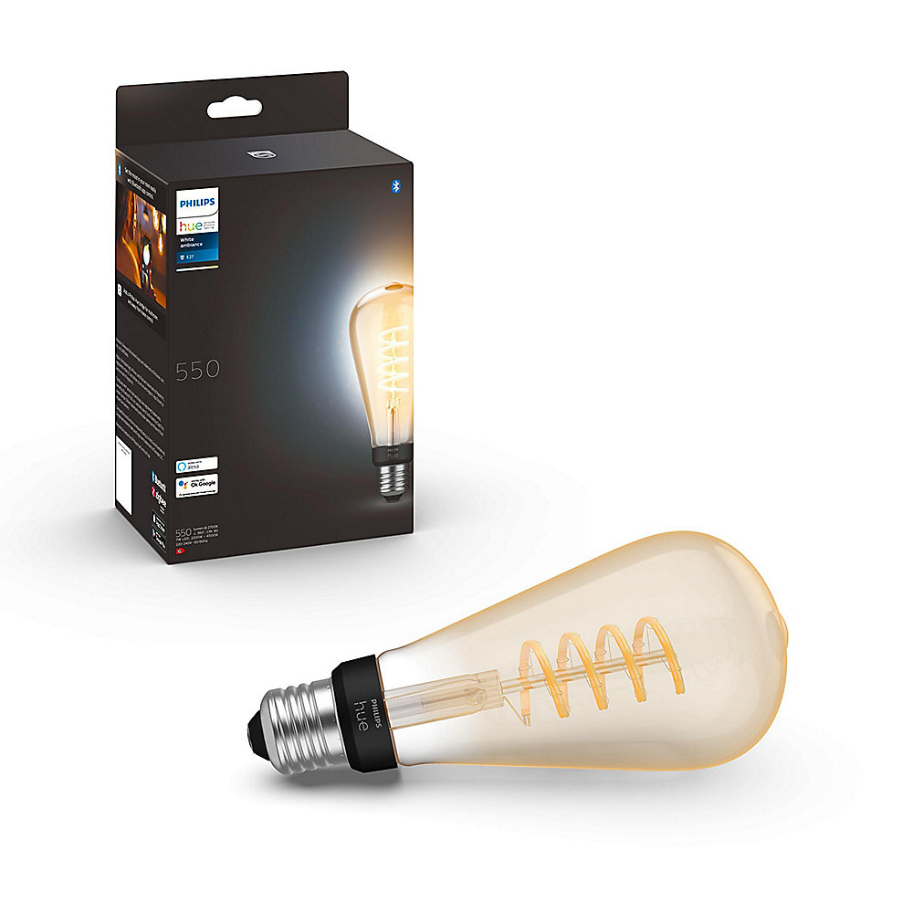 Philips Hue White Ambiance E27 Einzelpack Giant Edison ST72 Filament 300lm