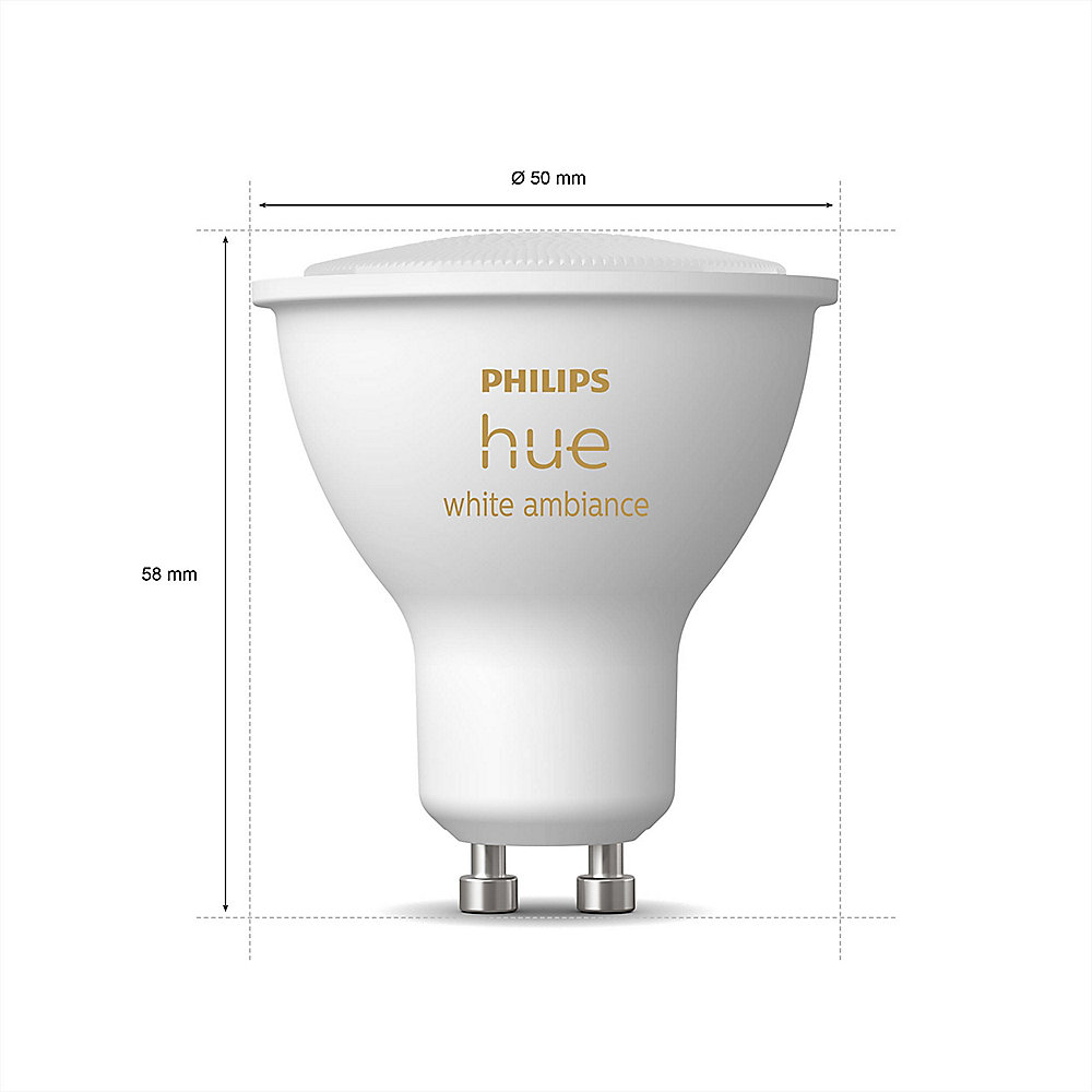 Philips Hue White Ambiance GU10 Dreierpack 3x230lm