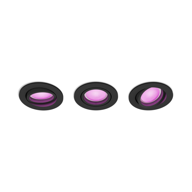 Philips Hue  White and Col. Amb. Centura Einbauspot 3 flg. schwarz 3x350lm | 08719514342903