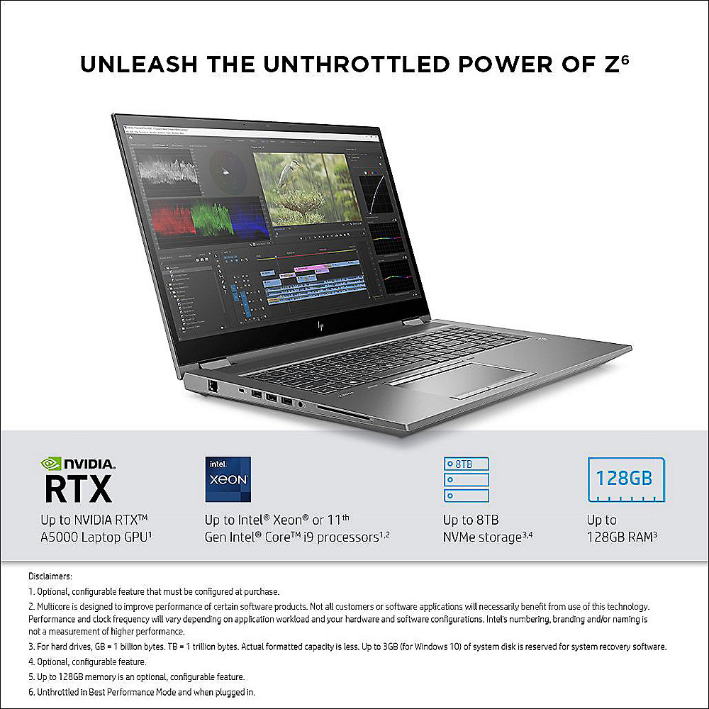 HP ZBook Fury G8 17,3" FHD i7-11800H 16GB/512GB SSD RTX A2000 Win10 Pro 4A699EA