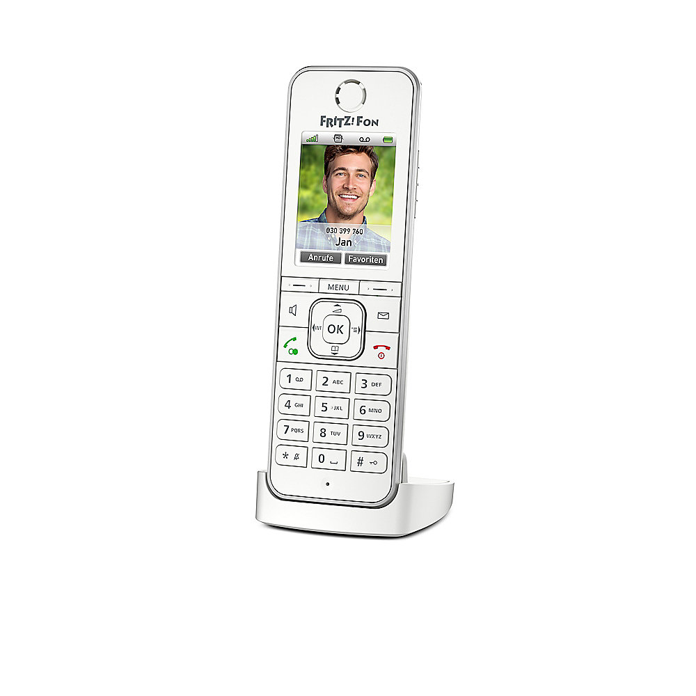 2x AVM FRITZ!Fon C6 White schnurloses DECT Komforttelefon für FRITZ!Box