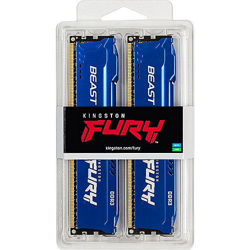 8GB (2x4GB) KINGSTON FURY Beast blau DDR3-1866 CL10 RAM Gaming Arbeitssp. Kit