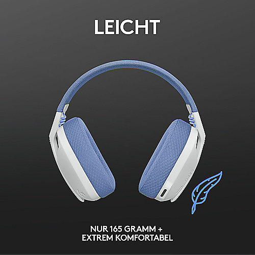 Logitech G435 Kabelloses Gaming Headset Weiß