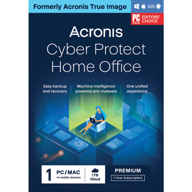 Acronis  Cyber Protect Home Office Premium 3 PC/1 Jahr + 1 TB  Cloud | 04260019576583