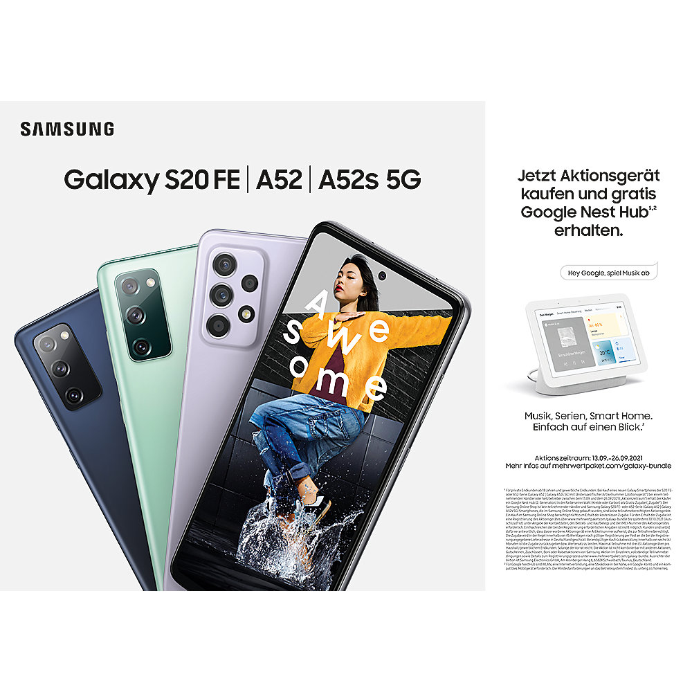 Samsung GALAXY S20 FE cloud mint G780G Dual-SIM 128GB Android 11.0 Smartphone