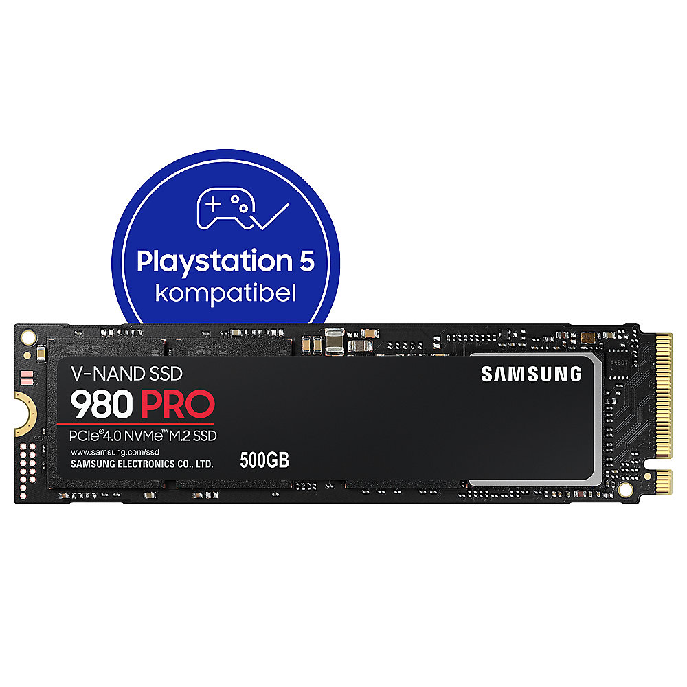 Samsung 980 PRO Interne NVMe SSD 500 GB M.2 2280 PCIe 4.0 V-NAND MLC