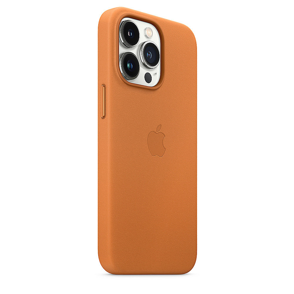Apple Original iPhone 13 Pro Leder Case mit MagSafe Goldbraun