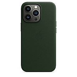 Apple Original iPhone 13 Pro Leder Case mit MagSafe Schwarzgr&uuml;n