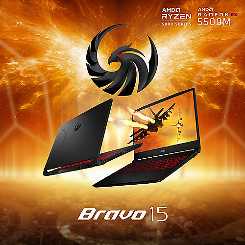 MSI Bravo 15 B5DD-035 R7-5800H 16GB/512GB SSD 15" FHD RX 5500M W10