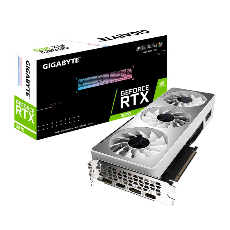 Gigabyte  GeForce RTX 3070 Vision OC R2.0 8GB GDDR6 Grafikkarte 2xHDMI, 2xDP | 04719331309626