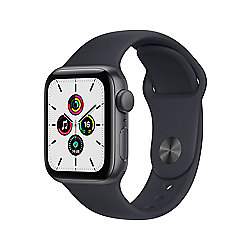 Apple Watch SE GPS 40mm Aluminiumgeh&auml;use Gold Sportarmband Mitternacht