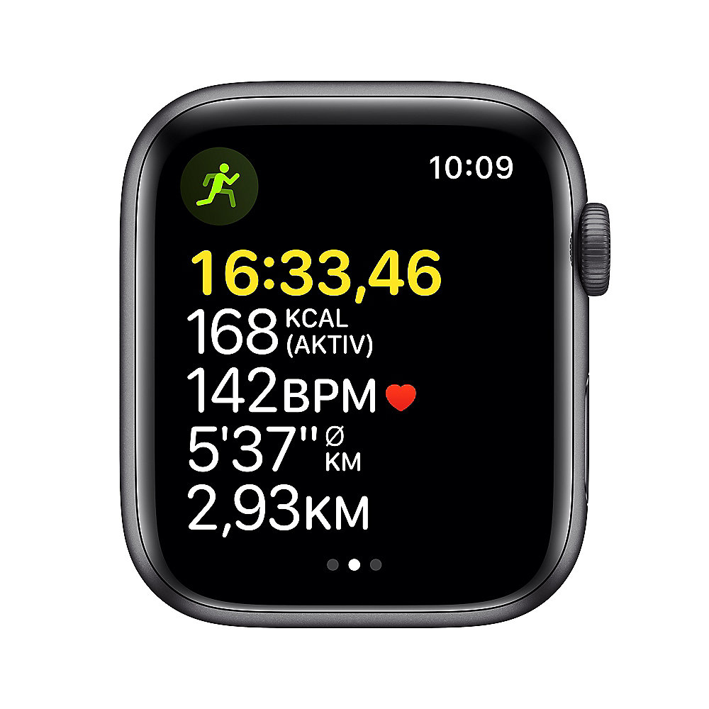 Apple Watch SE GPS 44mm Aluminiumgehäuse Space Grau Sportarmband Mitternacht