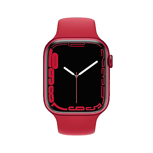 Apple Watch Series 7 GPS 45mm Aluminium Rot Sportarmband Rot