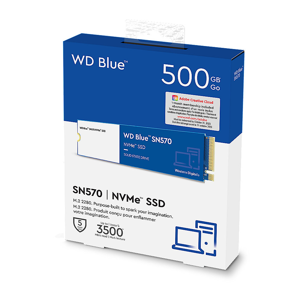 WD Blue SN570 NVMe SSD 500 GB PCIe 3.0 M.2 2280
