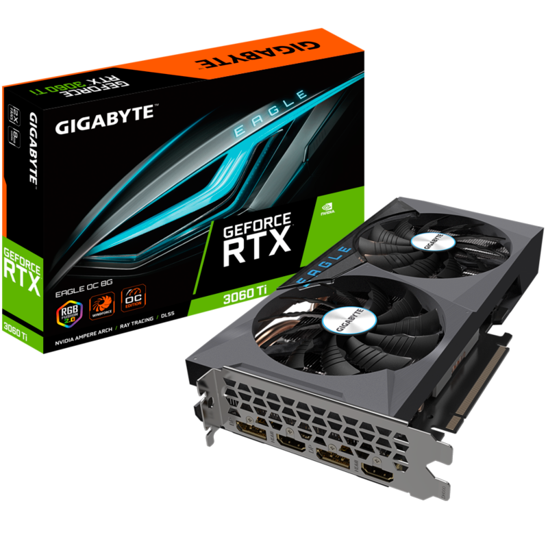 Gigabyte  GeForce RTX 3060Ti Eagle R2.0 8GB GDDR6 Grafikkarte 2xHDMI, 2xDP | 04719331309435