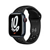 Apple Watch Series 7 Nike LTE 41mm Aluminium Mitternacht Sportarmband Schwarz