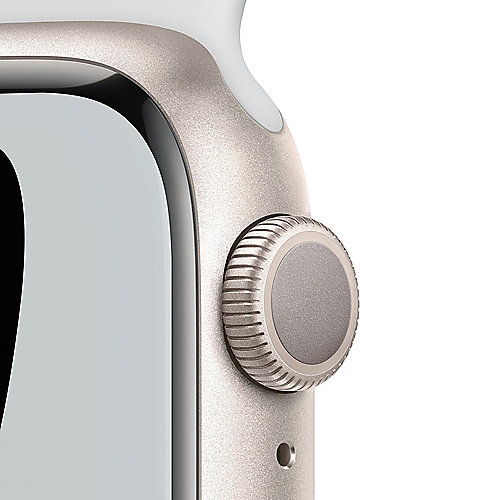 Apple Watch Series 7 Nike GPS 41mm Aluminium Sternenlicht Sportarmband Platinum