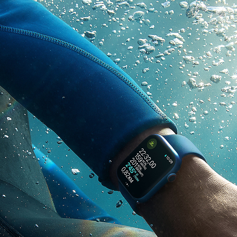 Apple Watch Series 7 Nike GPS 41mm Aluminium Sternenlicht Sportarmband Platinum