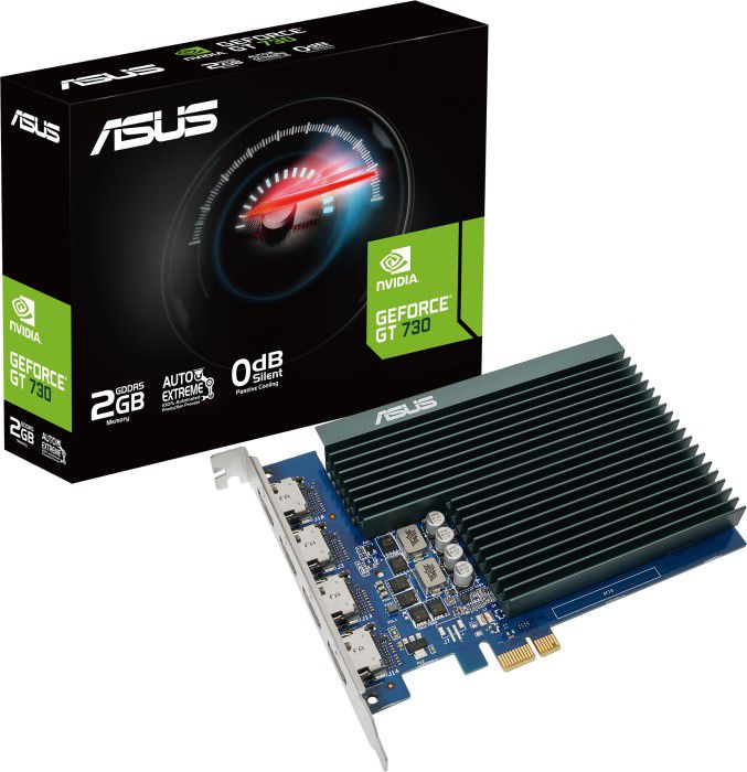 Asus GeForce GT 730 4HSL2GD5 2GB GDDR5 Grafikkarte passiv 4x HDMI