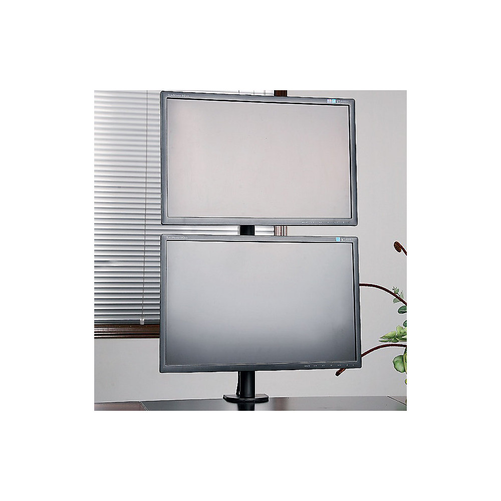Techly Schreibtischhalterung für 2 LCD TV LED 13"-27", vertikal, mit Klemme