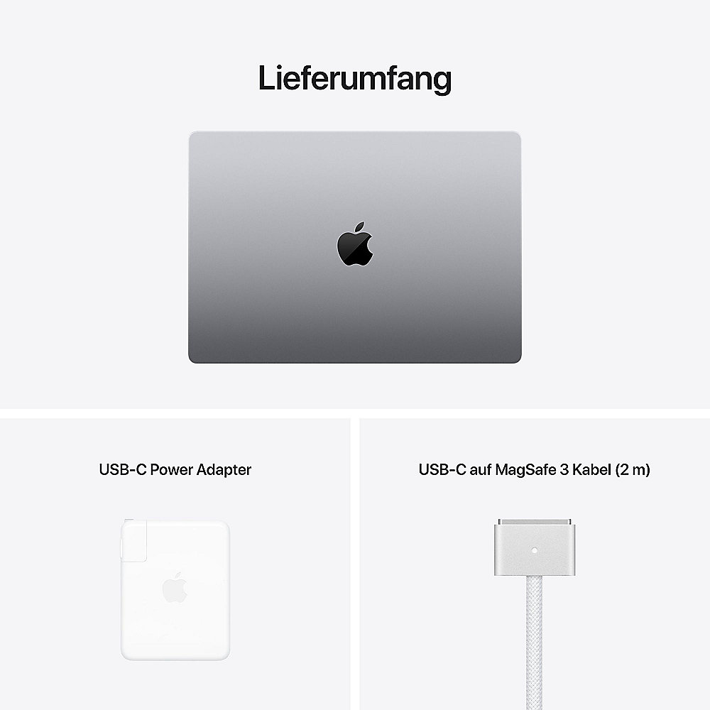 Apple MacBook Pro 16" 2021 M1 Pro/16/512 GB 10C CPU 16C GPU Space Grau MK183D/A