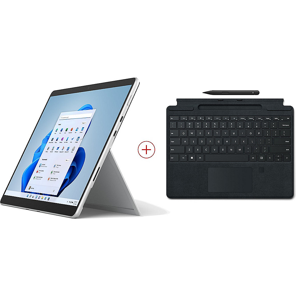 Surface Pro 8 8PQ-00003 Platin i5 8GB/256GB SSD 13" 2in1 W11 + KB FP Black Pen