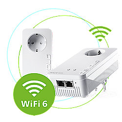 devolo Magic 2 WiFi 6 Starter Kit (2400 Mbit/s, 2x GB LAN, Mesh, Access Point)